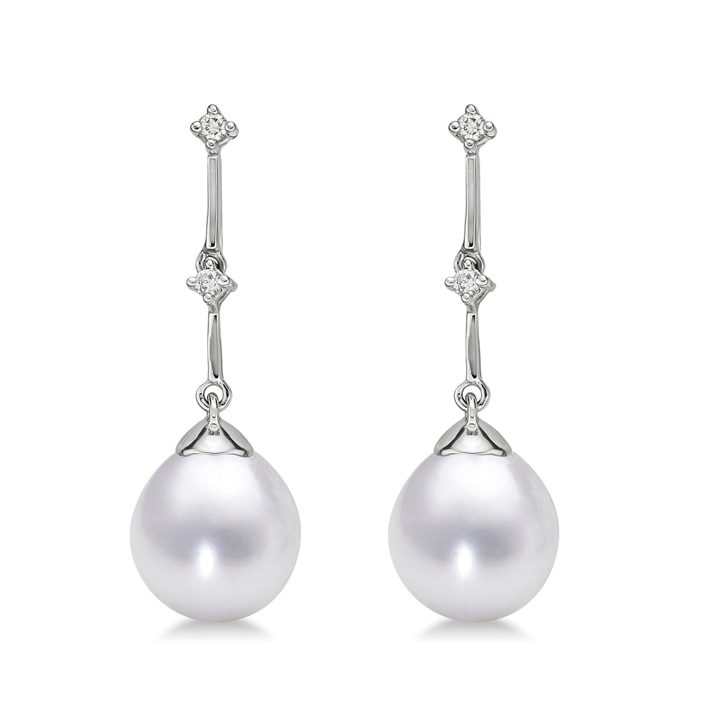 White South Sea Drops Diamante